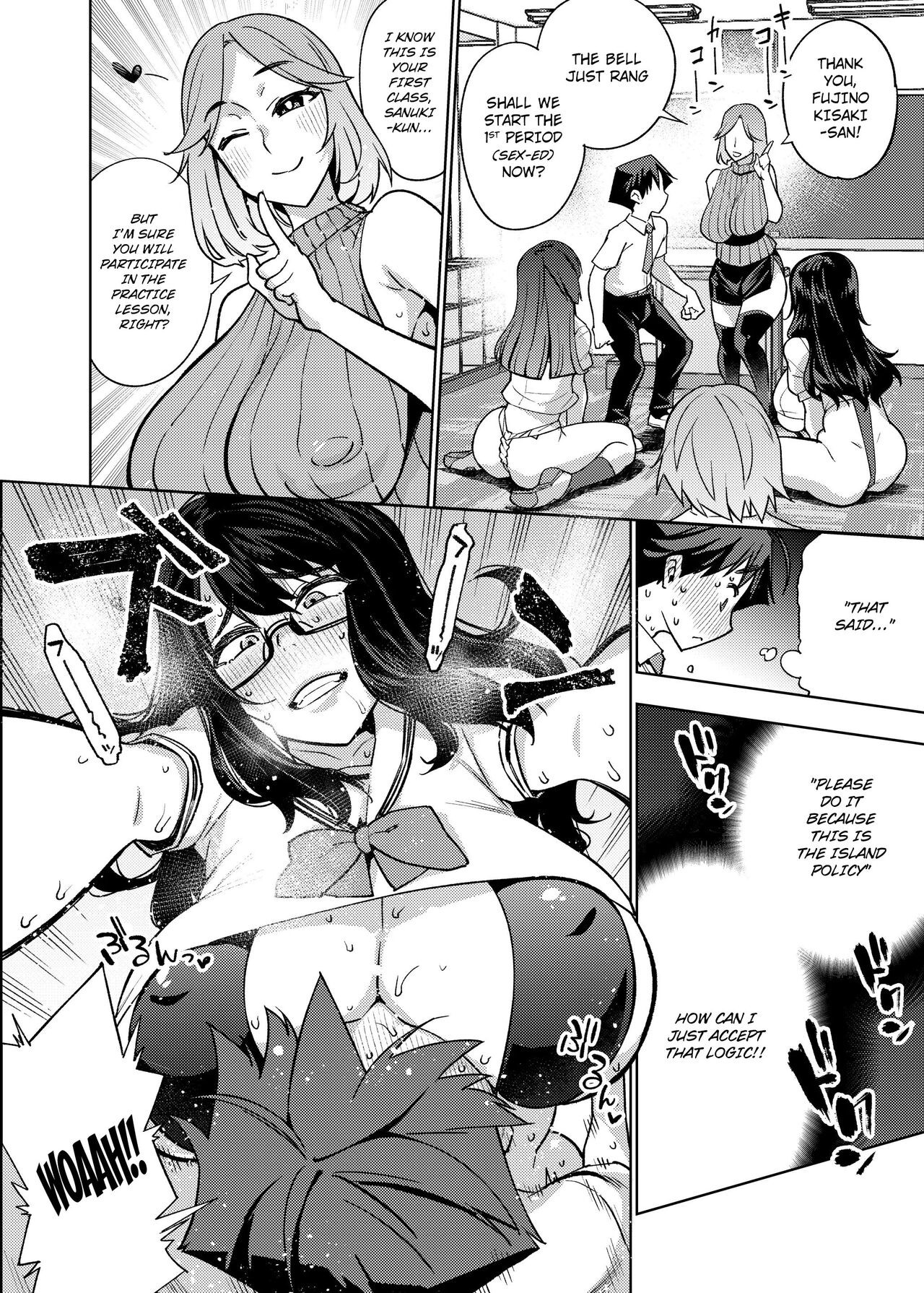 Hentai Manga Comic-The Only Penis Material ~On a Remote Island for Practical Sex Education~-Read-9